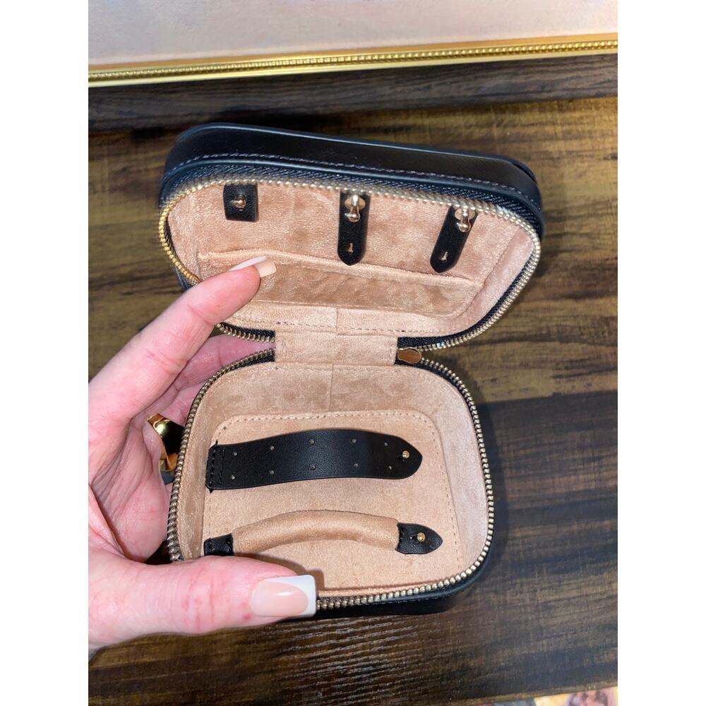 Kate Spade Staci Saffiano Leather Travel Jewelry Case Black K8066 NWT $139 - Picture 11 of 12